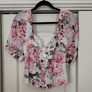 Favorite Daughter Pink Floral Blouse